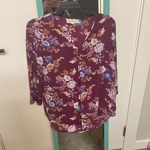 Floral blouses pink rose